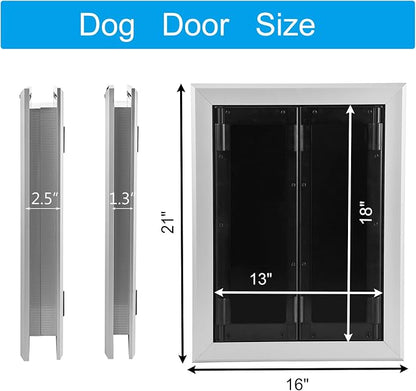 Large Dog Door, Aluminum Frame Doggy Door, Weatherproof Dogs Doors - Image 3