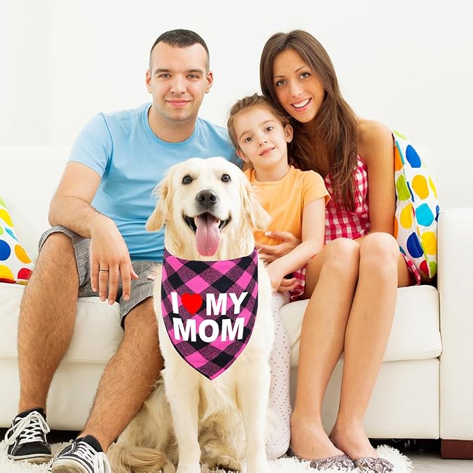 GreenJoy Cute Plaid Dog Bandana – Washable Pet Triangle Scarf - Image 7