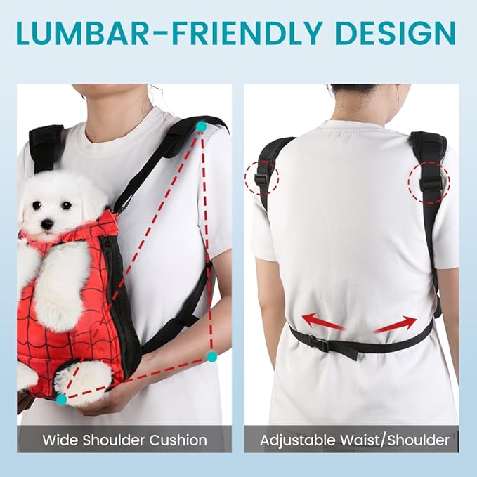 Dog Backpack Carrier, Front Pocket - Image 7