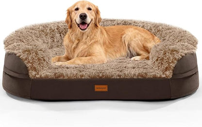 Orthopedic Dog Beds for Extra Large Dogs, Removable Washable Cover, Waterproof by iweepet