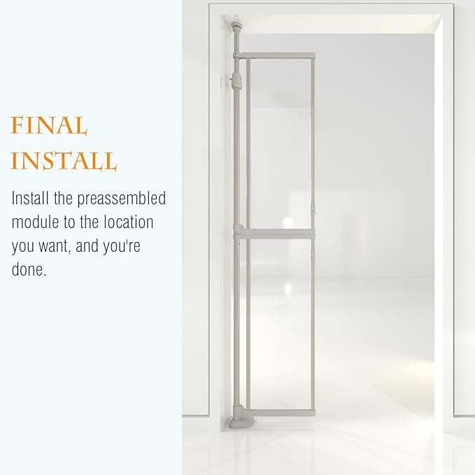 74-98" Extra Tall Cat Gate, Fits 33.85-42" Wide Opening, No Drilling Pressure - Image 7