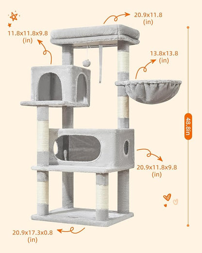 Taoqimiao Cat Tree, 49-Inch Cat Tower - Image 2