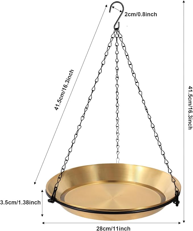 Hanging Bird Bath Bird Feeder Bowl - Image 4
