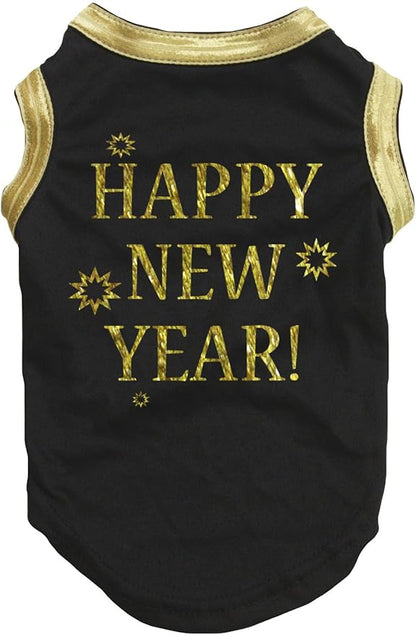Petitebella Bling Happy New Year Puppy Dog Shirt by Petitebella