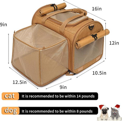 Pet Backpack Carrier for Small Dogs Medium Cats, Breathable and Collapsible - Image 2