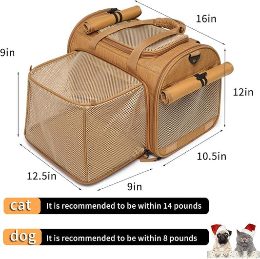 Pet Backpack Carrier for Small Dogs Medium Cats, Breathable and Collapsible - Image 2