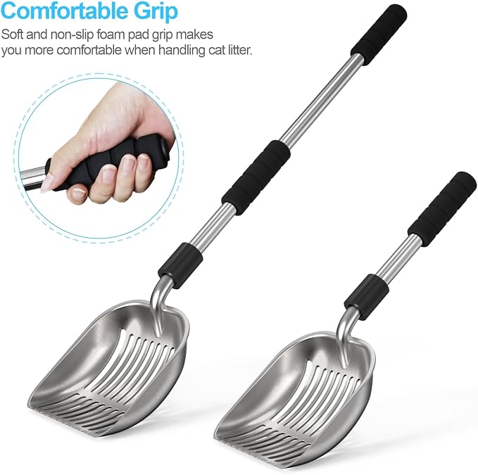 Depets Cat Litter Scoop, Metal Litter Scooper - Image 6