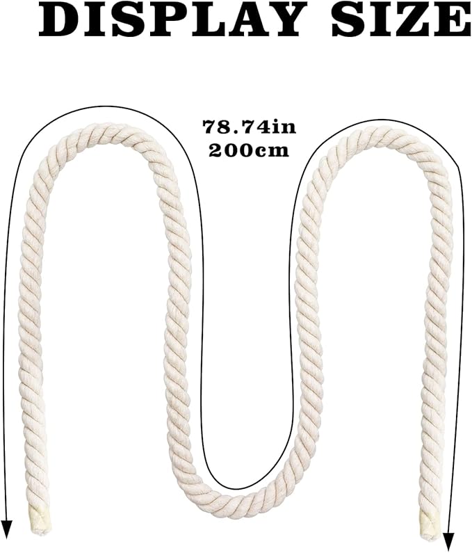 78.7 Inches Cotton Climbing Rope Toy, Lengthen and Bold Bird Ladder Bridge - Image 6