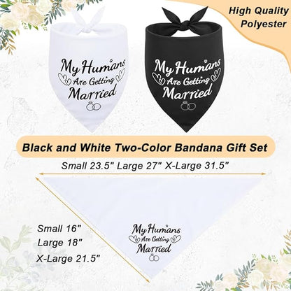 SZEE 2 Pack My Humans are Getting Married Dog Bandanas, Wedding or Engagement - Image 4