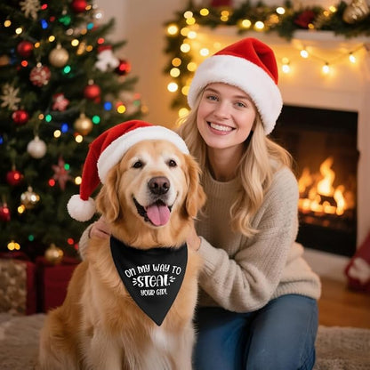 On My Way to Steal Your Girl Black Dog Bandana, Funny Pet Scarf Accessories - Image 5