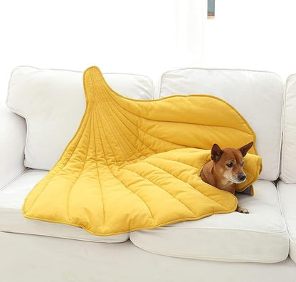 50x45 Inch Leaf Shaped Cotton Dog Blanket, Extra Large Pet Blanket - Image 6