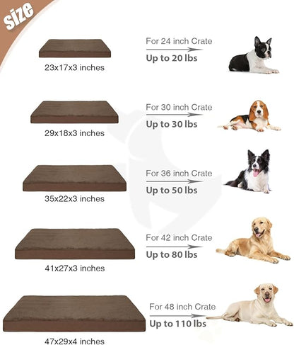 KSIIA Orthopedic Dog Bed Crate Waterproof Pet Mats - Image 6