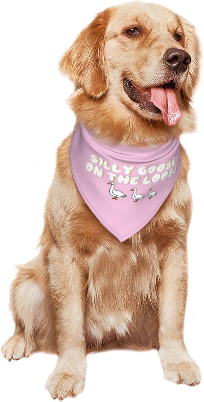 Silly Goose on The Loose Triangle Dog Bandana, Summer Bandana Funny Triangle - Image 8