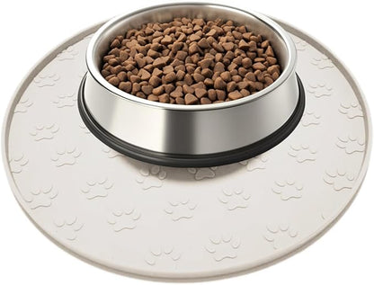 Pet Feeding Mat, Waterproof, Raised Edges to Prevent Spills, Easy Clean in by WLDJMP