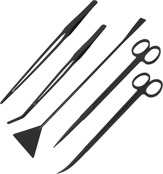 Mandala Crafts Black Stainless Steel Aquascaping Tools Kit – Aquarium Plant by MandalaCrafts