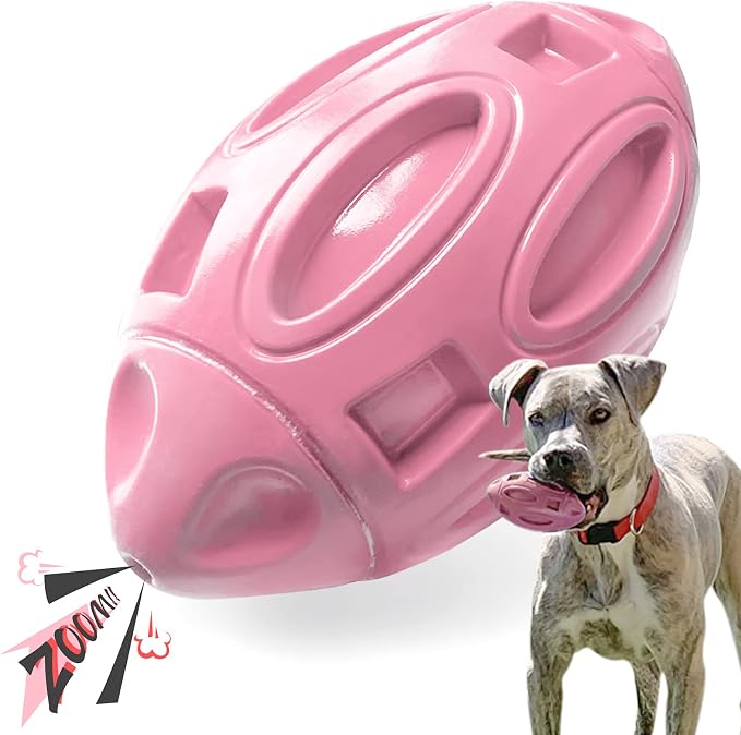 EASTBLUE Squeaky Dog Toys for Aggressive Chewers: Rubber Puppy Chew Ball by EASTBLUEpet