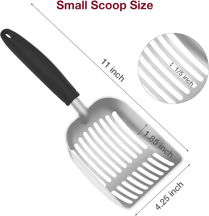 Cat Litter Scoop, Kitty Metal Scooper, Aluminum Alloy Sifter, Kitten Pooper - Image 5
