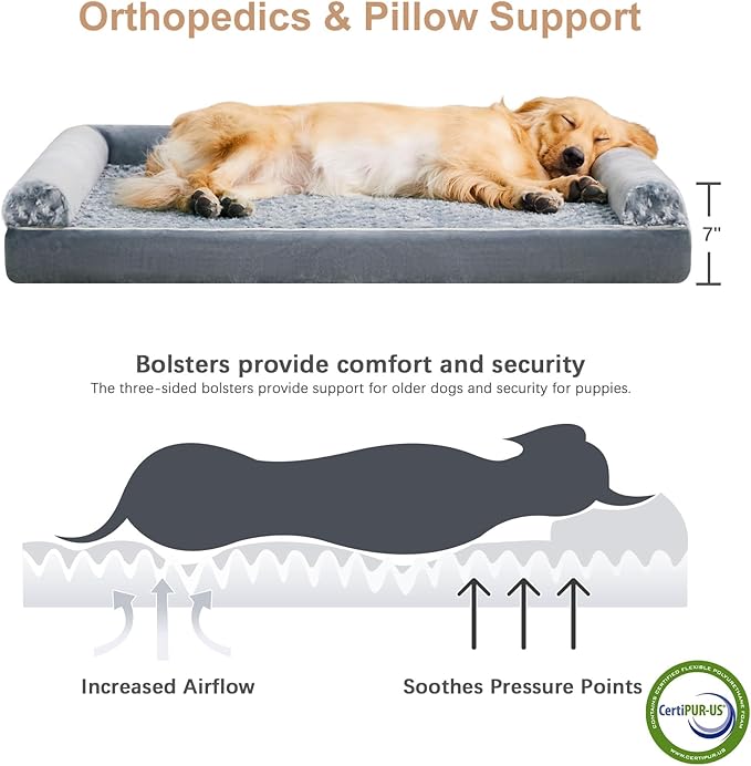 BFPETHOME Dog Beds for Large Dogs, Orthopedic Dog Bed for Medium Large Dogs - Image 3