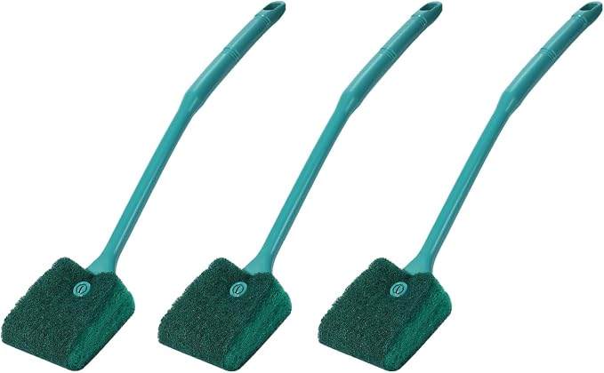 AQUANEAT 3pcs Fish Tank Cleaning Tools, Aquarium Double Sided Sponge Brush by Aquaneat