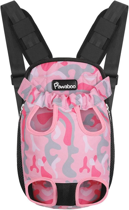 Pawaboo Pet Carrier Backpack, Adjustable Pet Front Cat Dog Carrier Backpack by Pawaboo