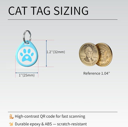 QR Code Cat ID Tag for Collar, Smart Pet ID - Image 2