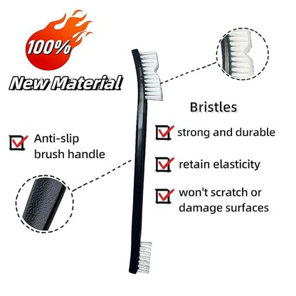 Anti-Static Nylon Bristles Deep Clean Soft Cleaning Brush: 8 Nylon Brushes - Image 2