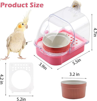 No Mess Bird Cage Feeder, 2 in 1 Bird Feeder - Image 3