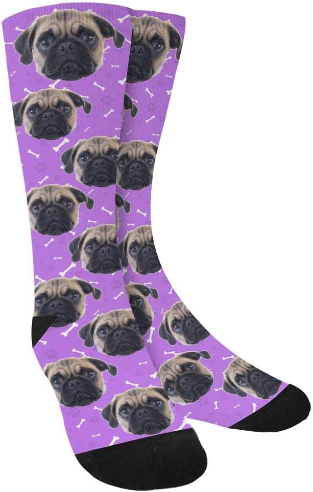 Custom Face Socks, Personalized Dog Lover Pet Photo Picture on Socks Unisex by Enjoy-yjl
