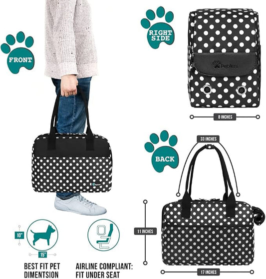 PetAmi Dog Purse Carrier for Small Dogs, Airline Approved Soft Sided Pet Carrier - Image 2