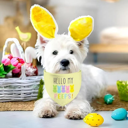 Easter Dog Bandana, 2 Pack Adjustable Holiday Party Pets Easter Egg Rabbit - Image 4