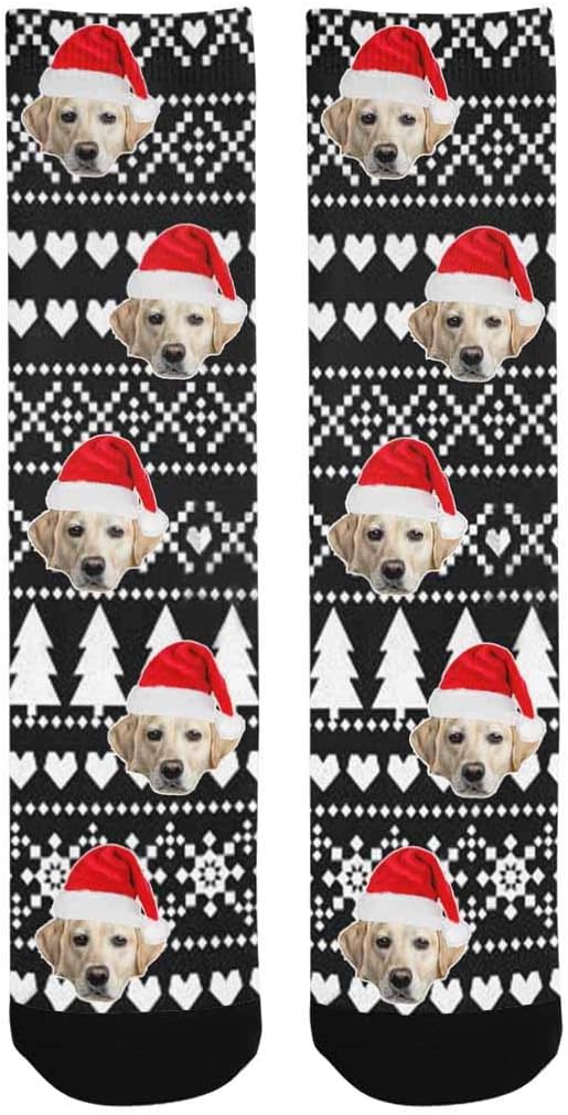 Custom Face Socks, Personalized Dog Lover Pet Photo Picture on Socks Unisex - Image 3