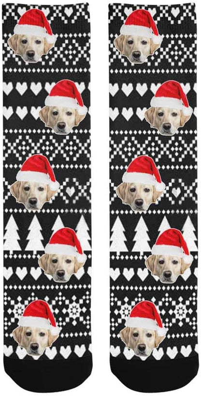 Custom Face Socks, Personalized Dog Lover Pet Photo Picture on Socks Unisex - Image 3