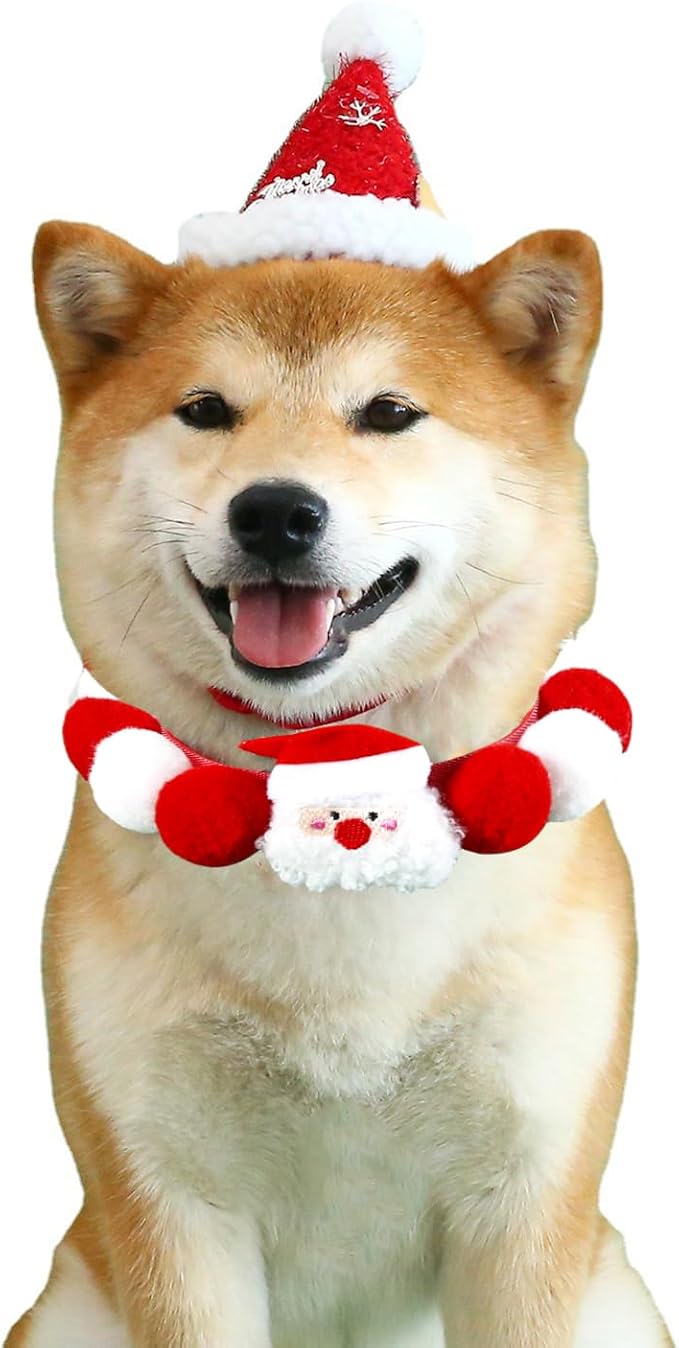 Lionheart glory Christmas Collar Pom-Pom Plush Ball Collar - Image 2