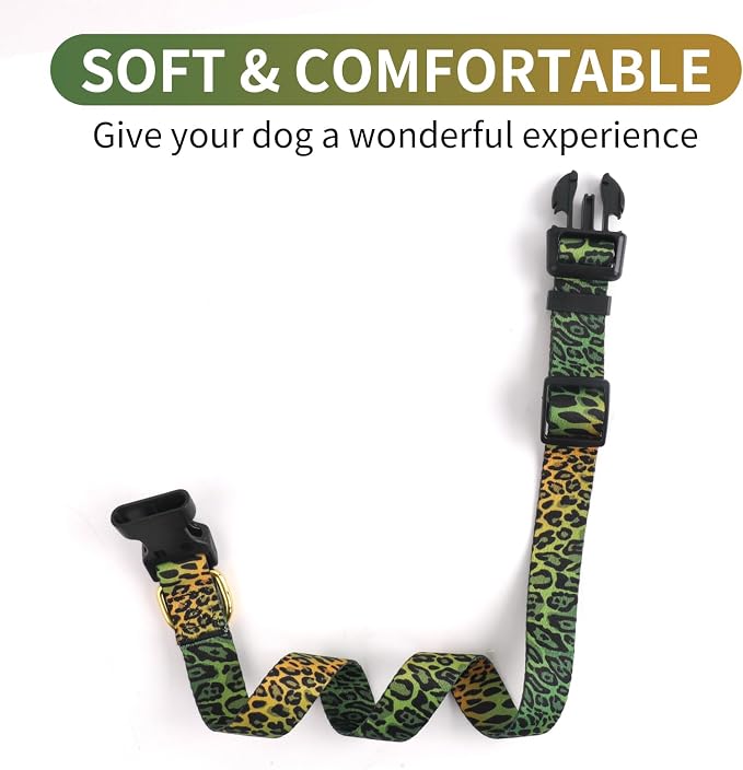 QQPETS Adjustable Soft Dog Collar: Print Flower Pink Multicolor Cute Patterns - Image 4
