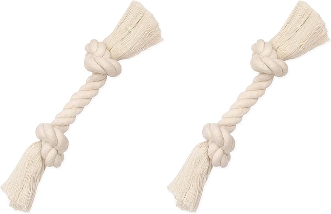 Mammoth Pet Products Dog, Flossy Chews 100-Percent Cotton White Rope Bone by MammothPetProducts