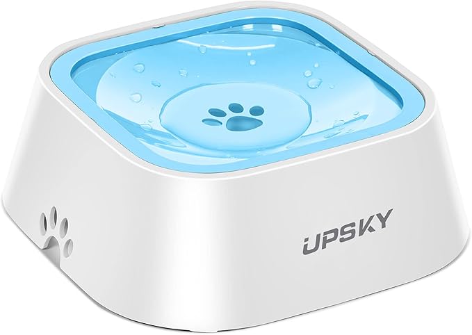 UPSKY No-Slip Slow Drinking Bowl - 35oz No Spill Pet Water Dispenser by UPSKY