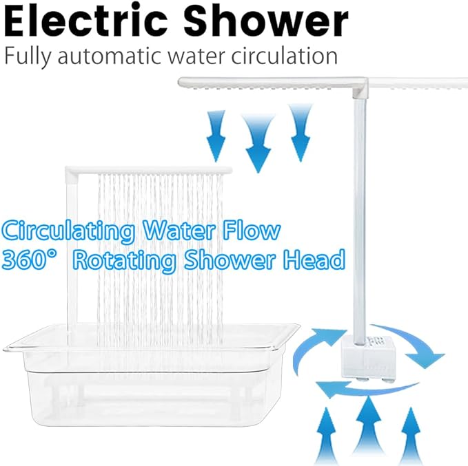Parrot Bathtub, USB Electric Large Bird Bathtub Shower - Image 2