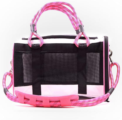 Buddy's Best Airline Approved Pet Carrier – White & Pink Heavy Duty, Fits Under - Image 5