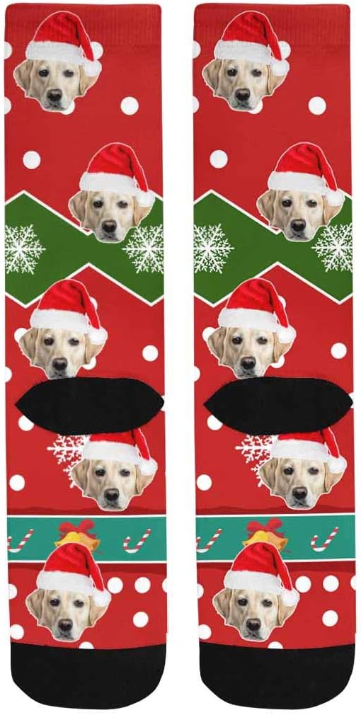 Custom Face Socks, Personalized Dog Lover Pet Photo Picture on Socks Unisex - Image 4