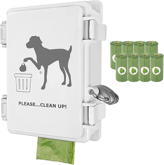 Dog Poop Bag Dispenser Wall Mounted Outdoor Pet Poop Bags Storage Container by Onybte