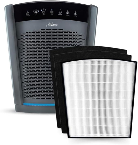Hunter HP800 Air Purifiers for Home Large Room and Bedroom. True HEPA Air by HunterFanCompany