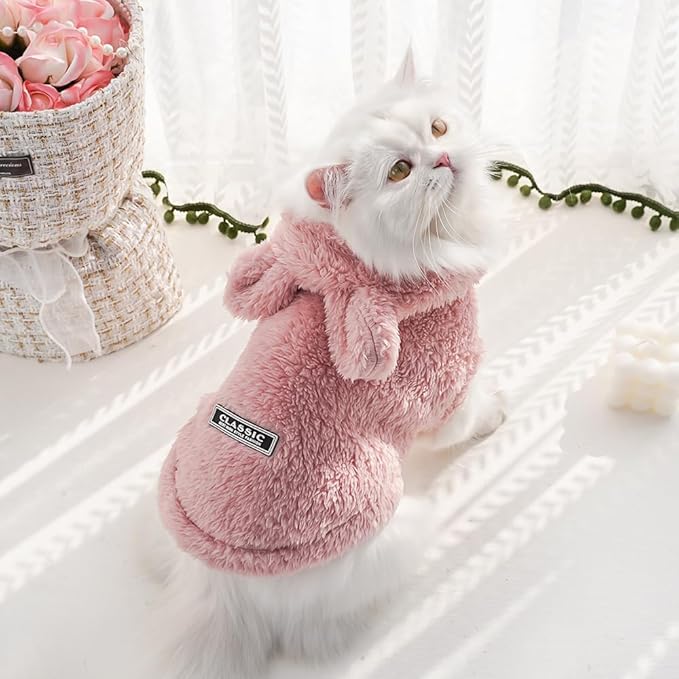 Selena Cat Bunny Ears Costume Cute Dog Kitten Hoodies Sweater Rabbit Ears Puppy - Image 2