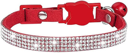 Cat Collars, Rhinestone for Girl Cats Bling Kitten Flower Adjustable Breakaway by Bbmmayy
