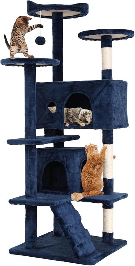 54in Cat Tree Cat Climbing Tower by Home