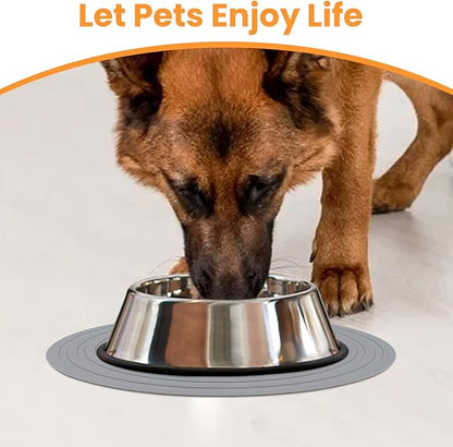 Ptlom 2pcs Pet Placemat for Dogs and Cats, Waterproof Silicone Dog Feeding Bowl - Image 3