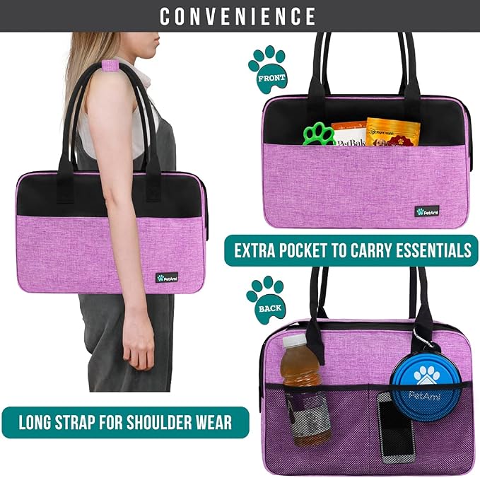 PetAmi Dog Purse Carrier for Small Dogs, Airline Approved Soft Sided Pet Carrier - Image 6
