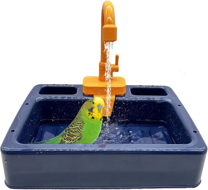 kathson Parrot Bathtub, Automatic Bird Shower Box, Bird Bathing Tub Pool Toy by kathson