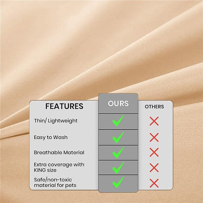 DUJUIKE Waterproof Bed Cover for Dog and Cats, Pet Hair Resistant Bed Sheet - Image 4
