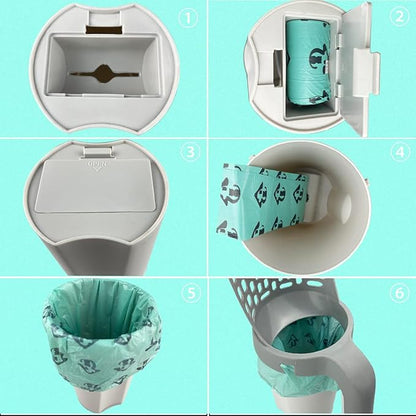 Cat Litter Scooper with Trash Container, Portable Litter Scoop Holder, Litter - Image 5