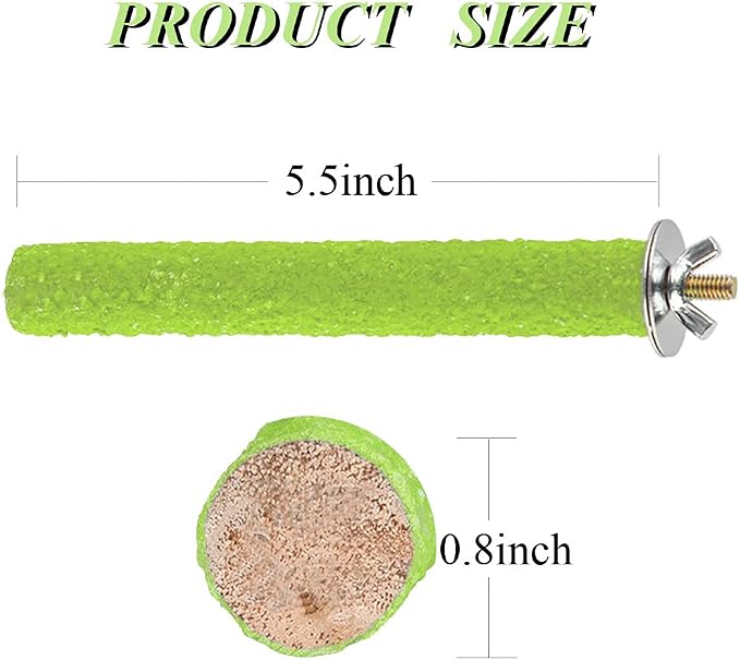 Hamiledyi Parrot Perch Stand Toy, Bird Cage Perch Toy, Natural Paw Grinding - Image 5